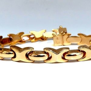 Italian X Link Gold Bracelet 14kt Gold